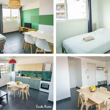 Escale-marne Fr - 202 - Free Parking - Free Luggage Storage - Equipped - Linen Included - Washing Machine - 10mn Walk Metro 8 - Rer A - Panoramic View - From 1 To 14 Guests * Maisons-Alfort